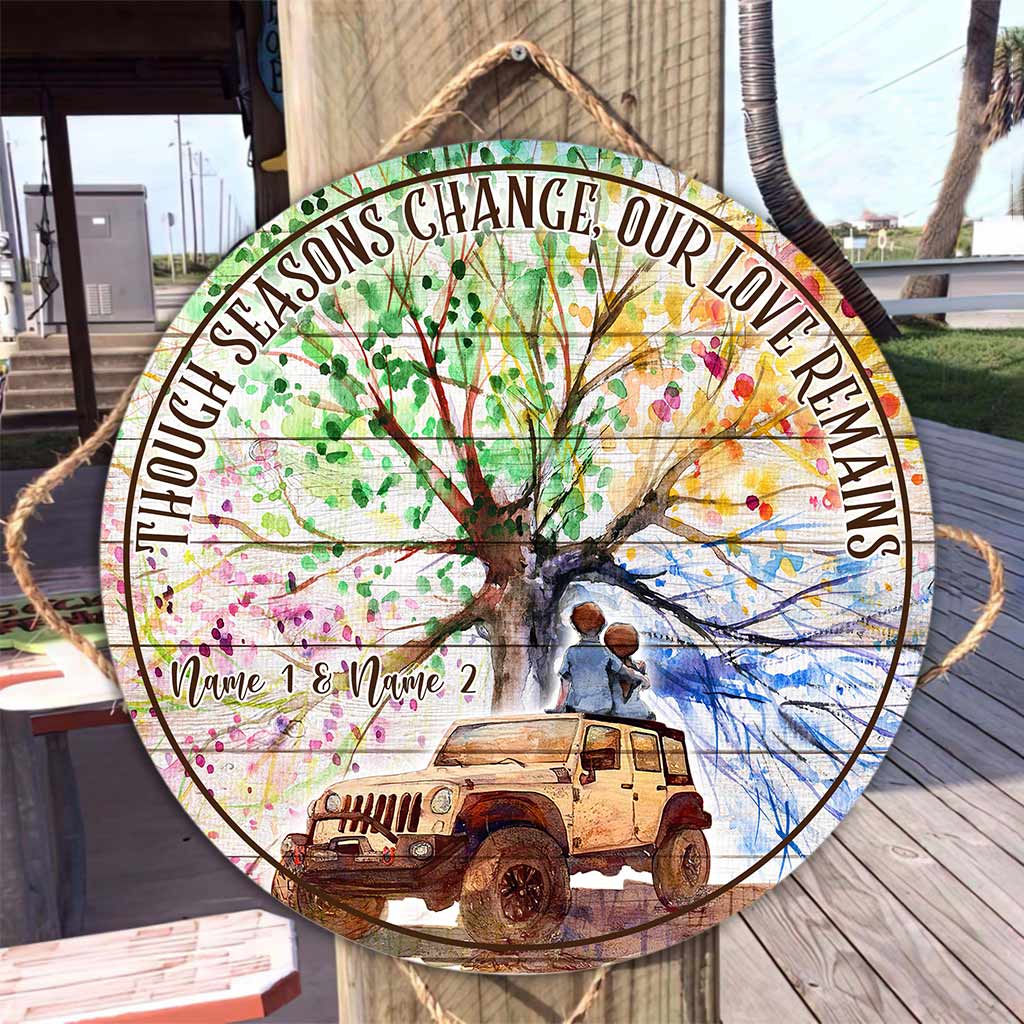 Personalized Round Wood Sign Custom Couple Gift for Anniversary Round Wood Sign GradoCreations
