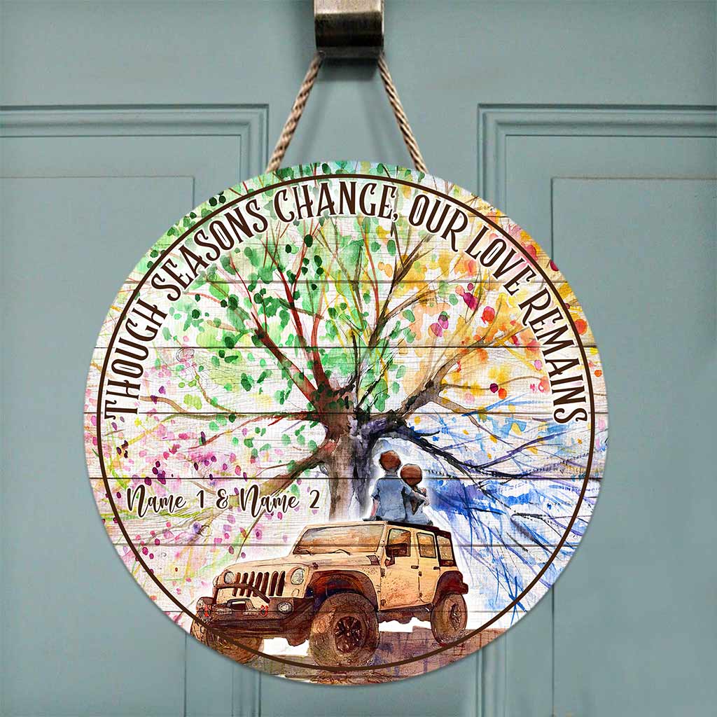 Personalized Round Wood Sign Custom Couple Gift for Anniversary Round Wood Sign GradoCreations
