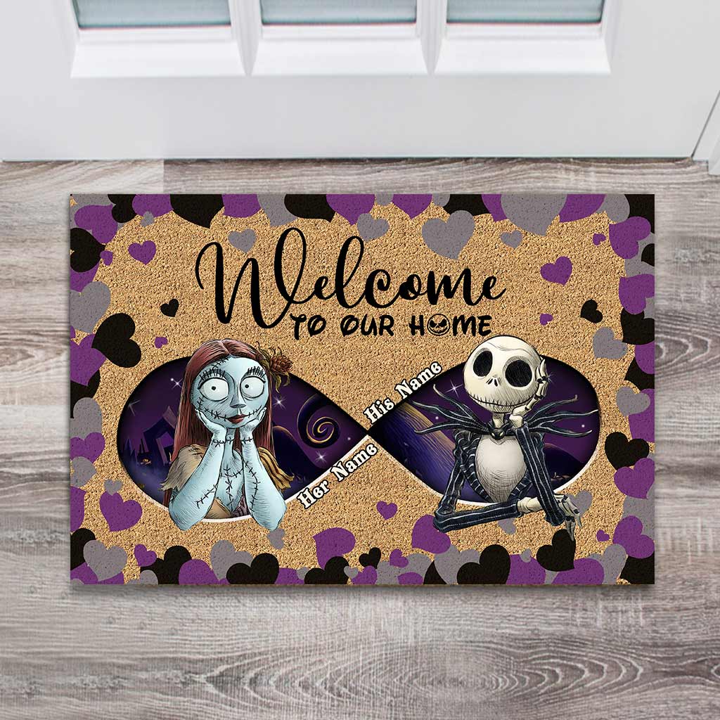 Personalized Halloween Couple Doormat Welcome Home Gift Doormat GradoCreations