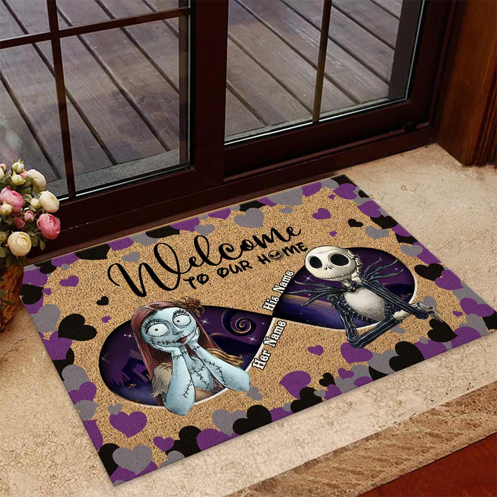 Personalized Halloween Couple Doormat Welcome Home Gift Doormat GradoCreations