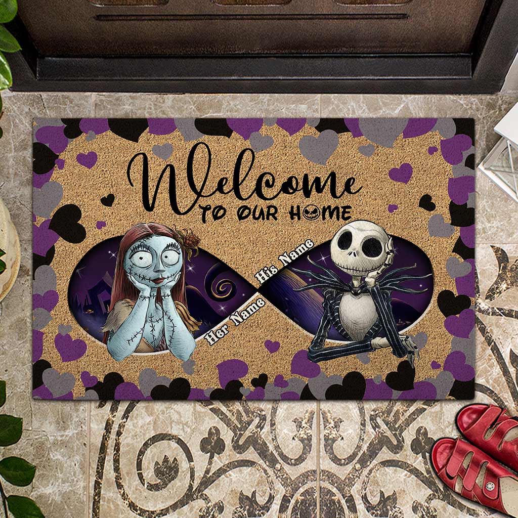 Personalized Halloween Couple Doormat Welcome Home Gift Doormat GradoCreations