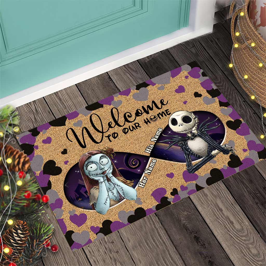 Personalized Halloween Couple Doormat Welcome Home Gift Doormat GradoCreations