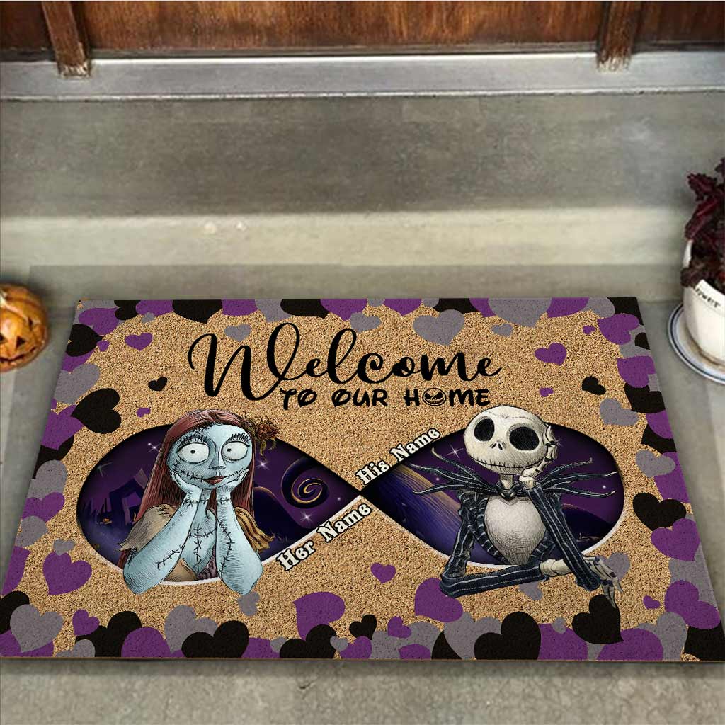 Personalized Halloween Couple Doormat Welcome Home Gift Doormat GradoCreations