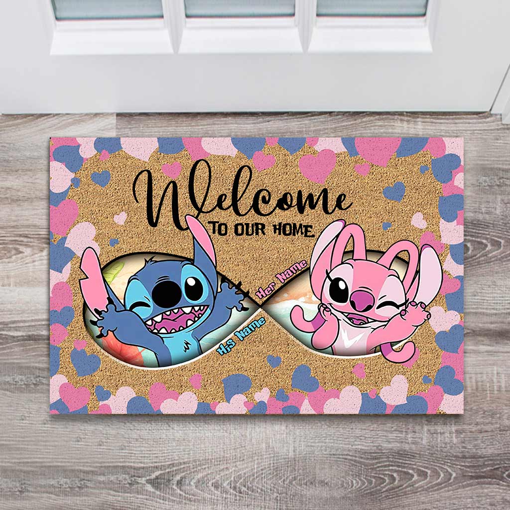 Personalized Couple Doormat with Custom Names - Welcome Home Gift Doormat GradoCreations