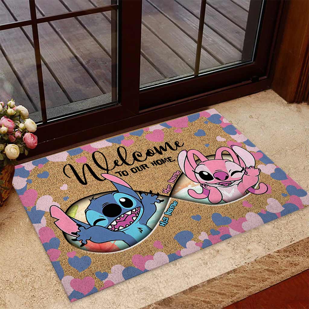Personalized Couple Doormat with Custom Names - Welcome Home Gift Doormat GradoCreations