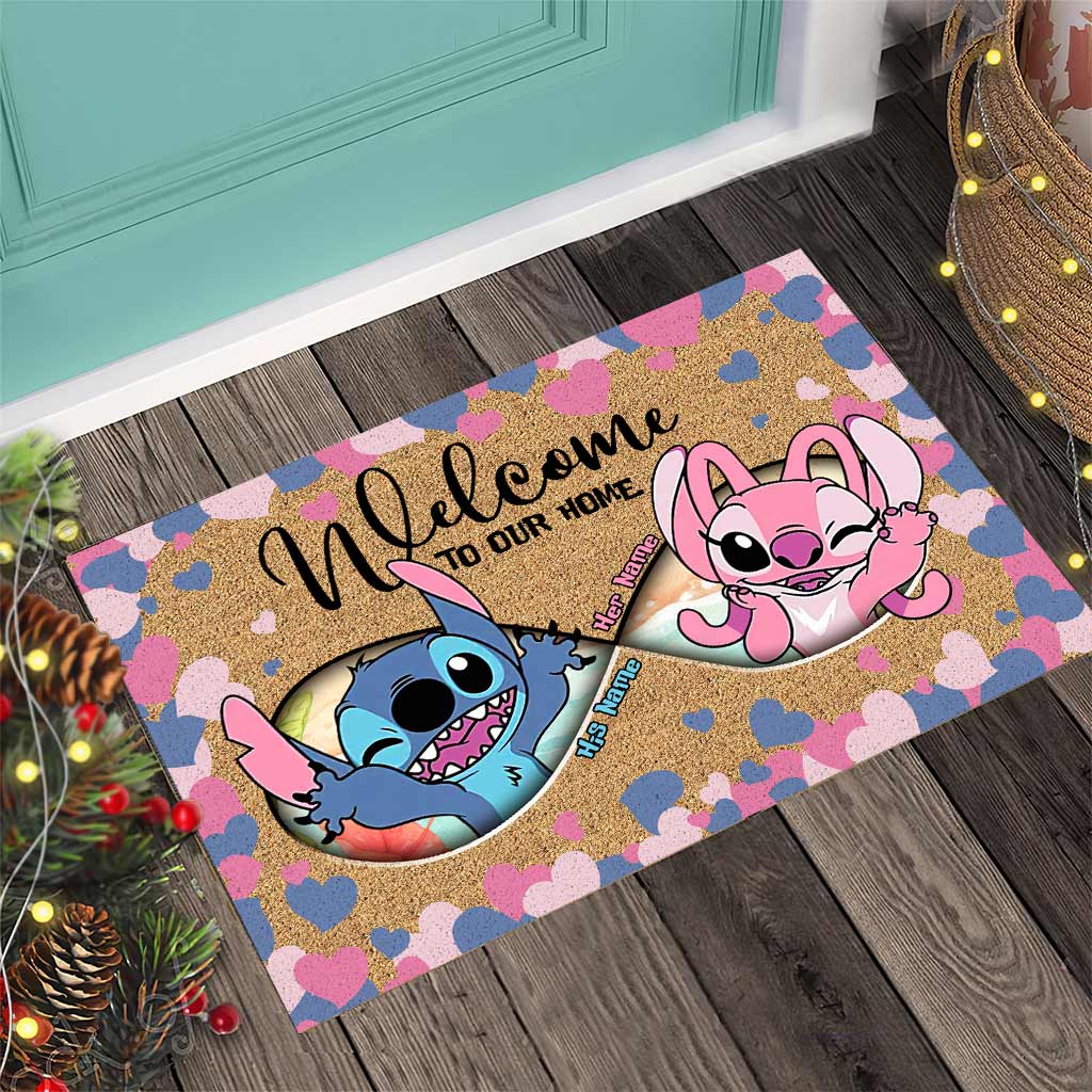 Personalized Couple Doormat with Custom Names - Welcome Home Gift Doormat GradoCreations