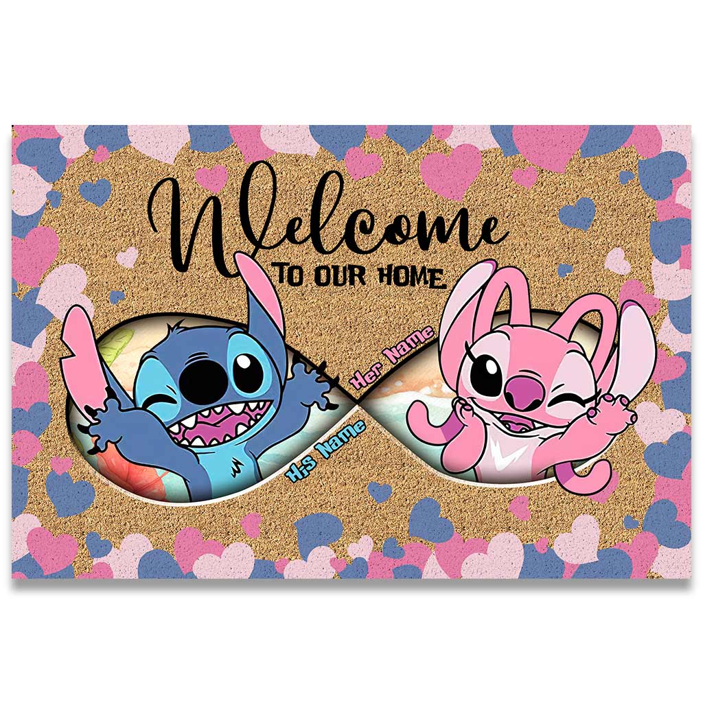 Personalized Couple Doormat with Custom Names - Welcome Home Gift Doormat GradoCreations