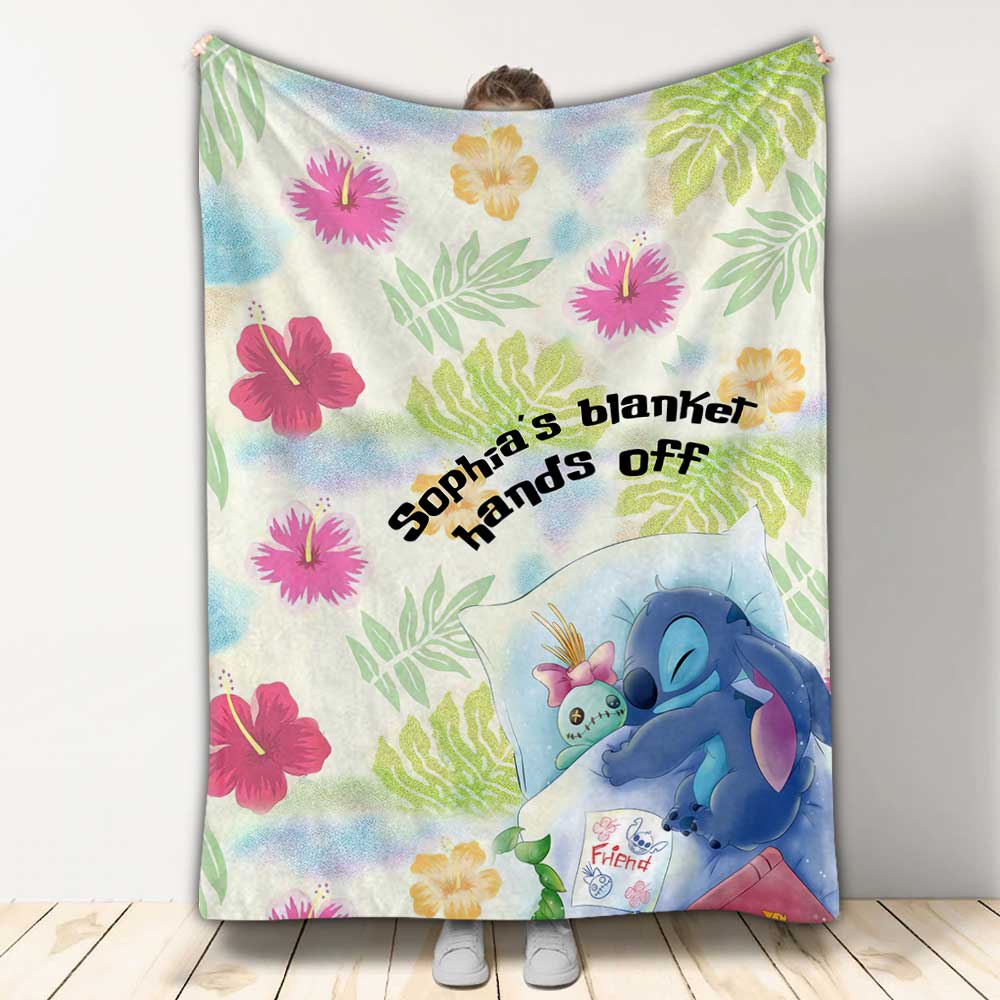 Personalized Ohana Blanket Custom Name Soft Flannel Gift Blanket GradoCreations