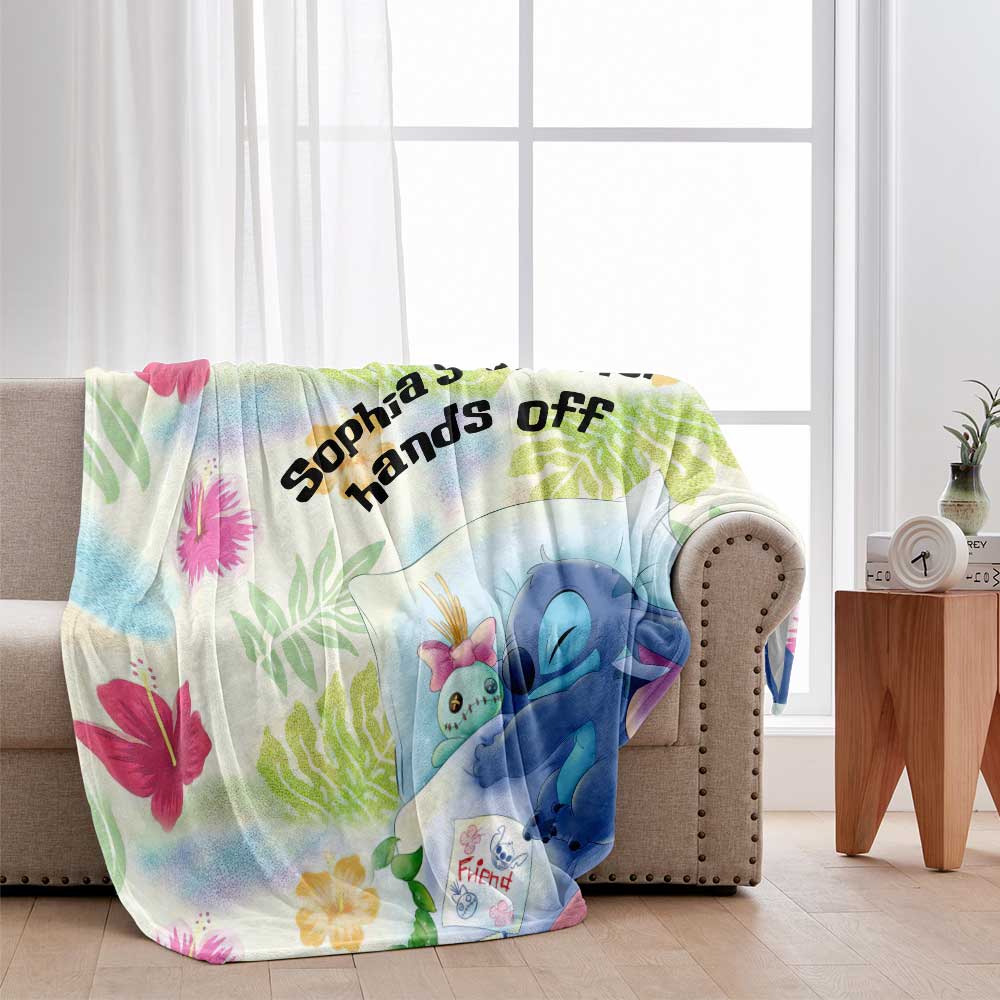 Personalized Ohana Blanket Custom Name Soft Flannel Gift Blanket GradoCreations