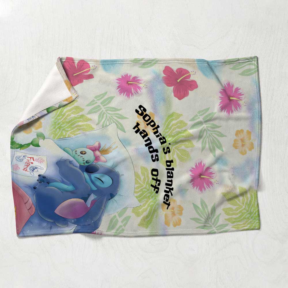 Personalized Ohana Blanket Custom Name Soft Flannel Gift Blanket GradoCreations