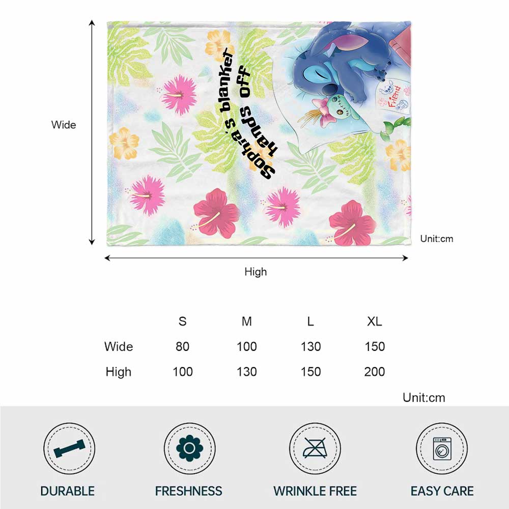 Personalized Ohana Blanket Custom Name Soft Flannel Gift Blanket GradoCreations