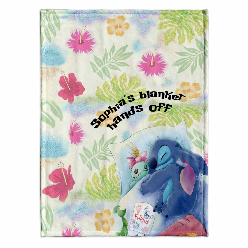 Personalized Ohana Blanket Custom Name Soft Flannel Gift Blanket GradoCreations