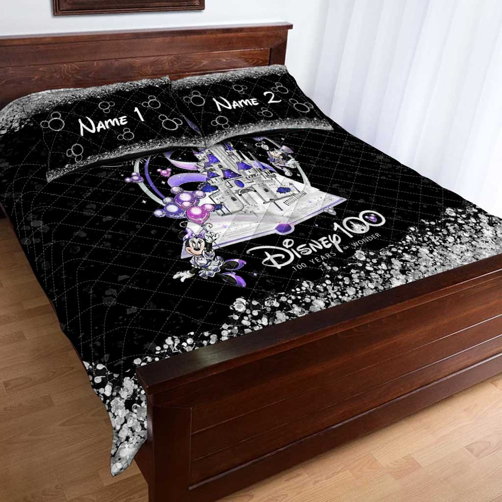 Personalized Disney 100 Years Of Wonder Quilt Set with Pillow Covers Quilt Set GradoCreations