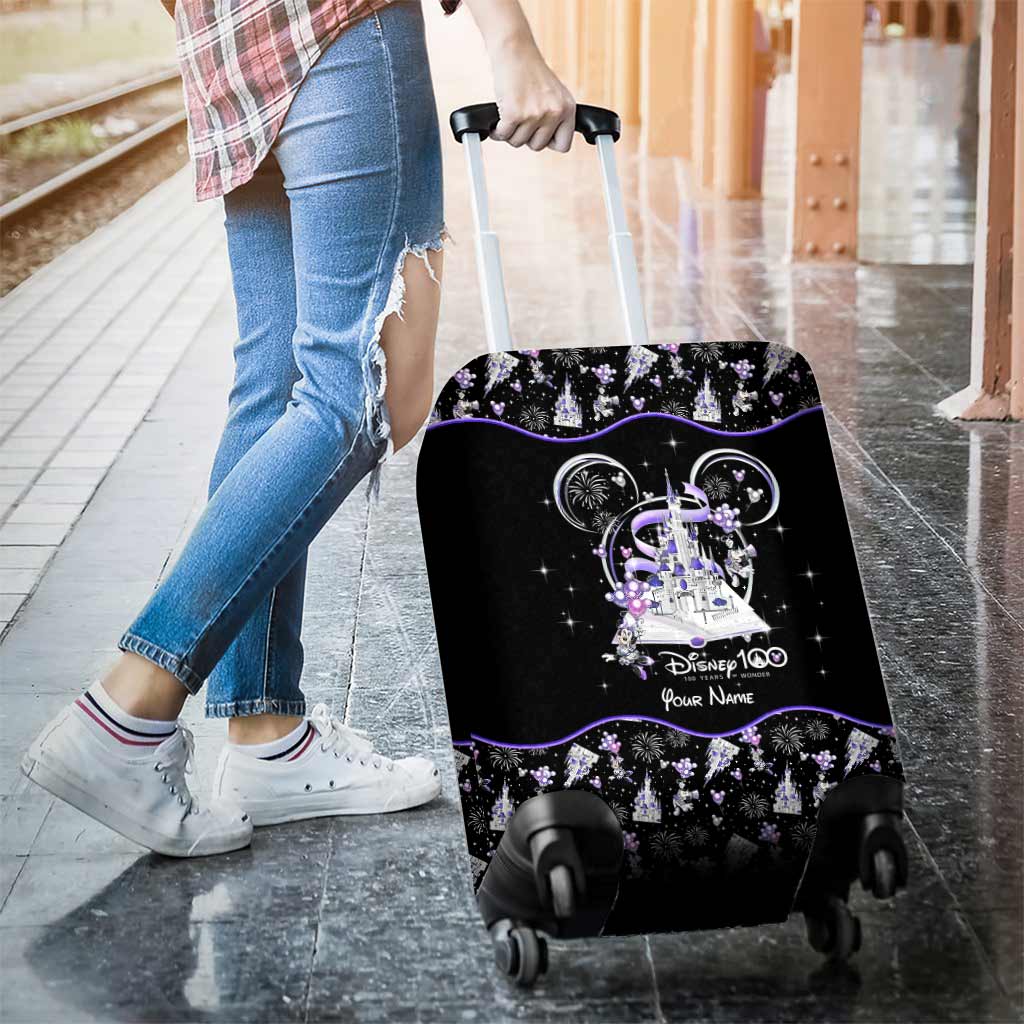 Personalized Disney 100 Years Luggage Cover Custom Name Gift Luggage Cover GradoCreations
