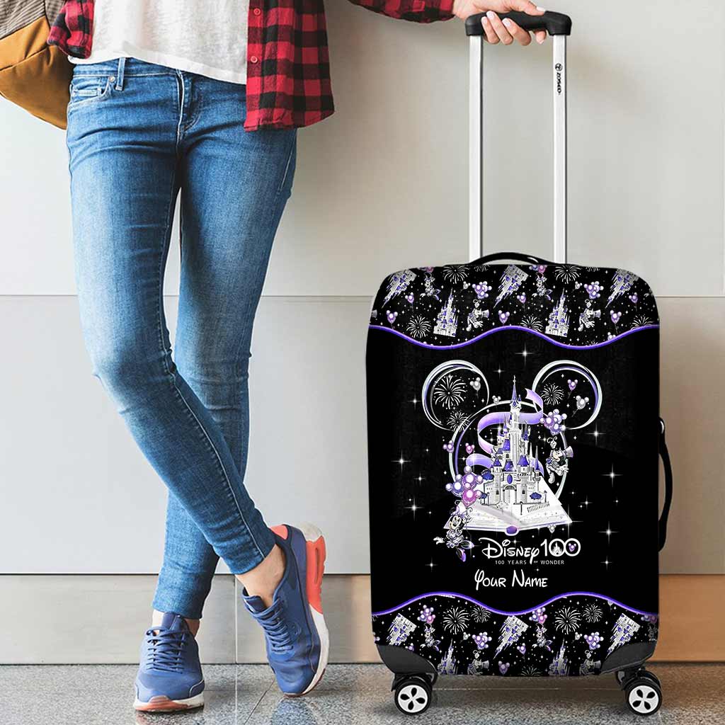 Personalized Disney 100 Years Luggage Cover Custom Name Gift Luggage Cover GradoCreations