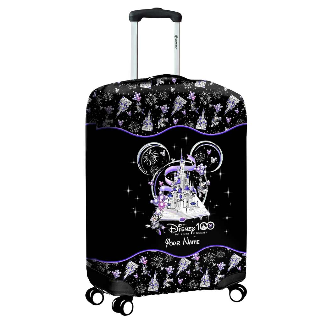 Personalized Disney 100 Years Luggage Cover Custom Name Gift Luggage Cover GradoCreations