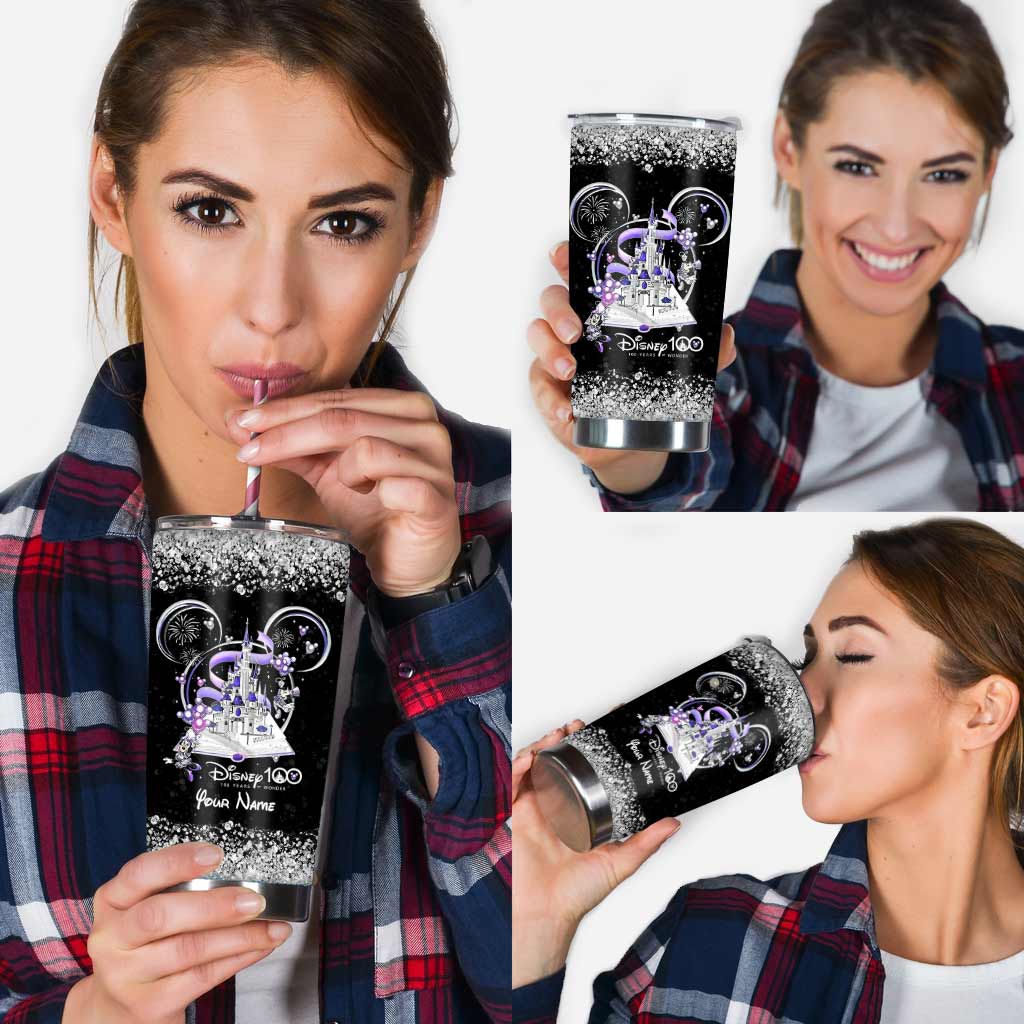 Personalized Disney 100 Years Tumbler Custom Name Gift Tumbler GradoCreations