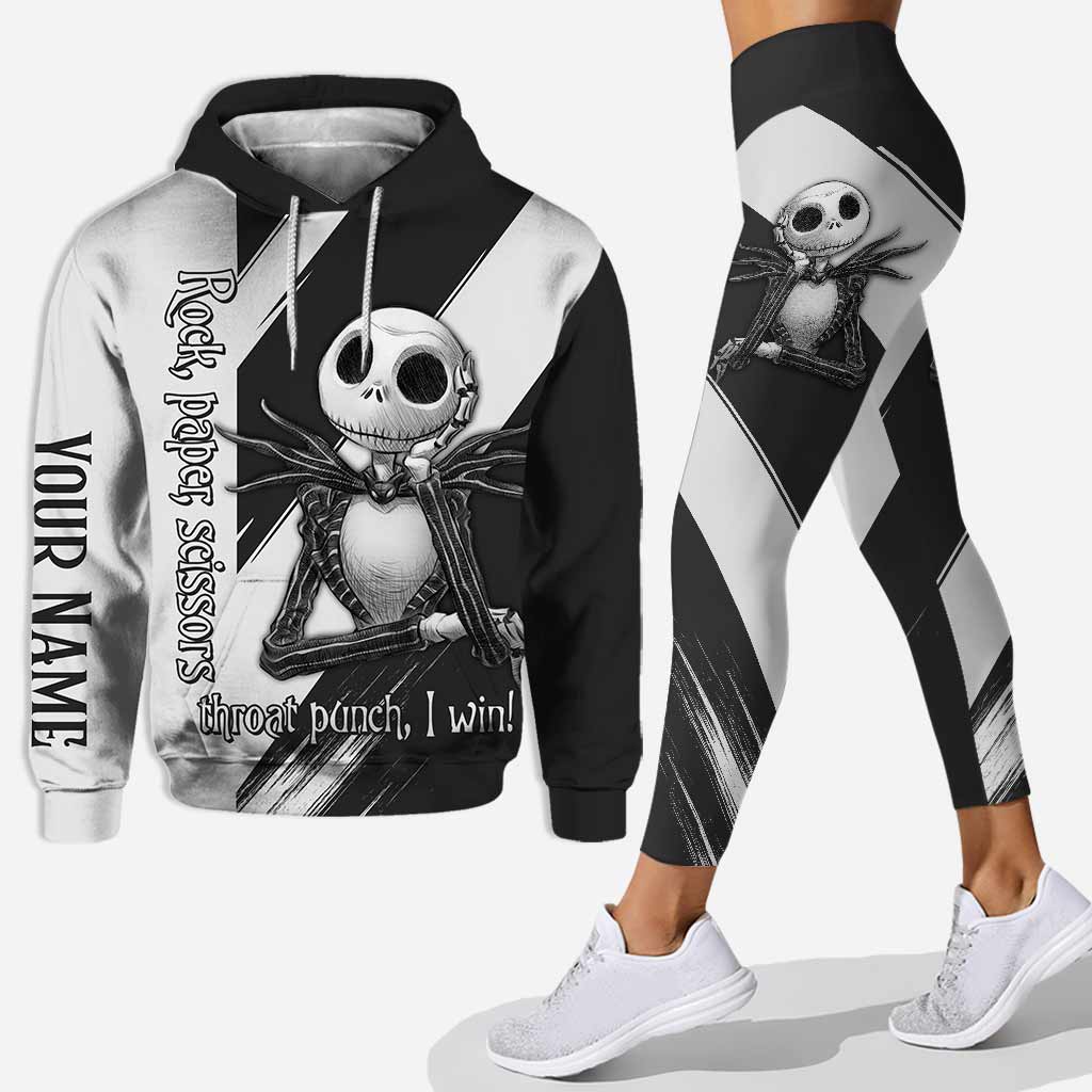 Personalized Rock Paper Scissors Hoodie & Leggings Gift for Halloween Hoodie & Leggings GradoCreations