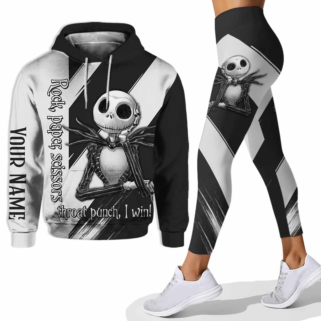 Personalized Rock Paper Scissors Hoodie & Leggings Gift for Halloween Hoodie & Leggings GradoCreations