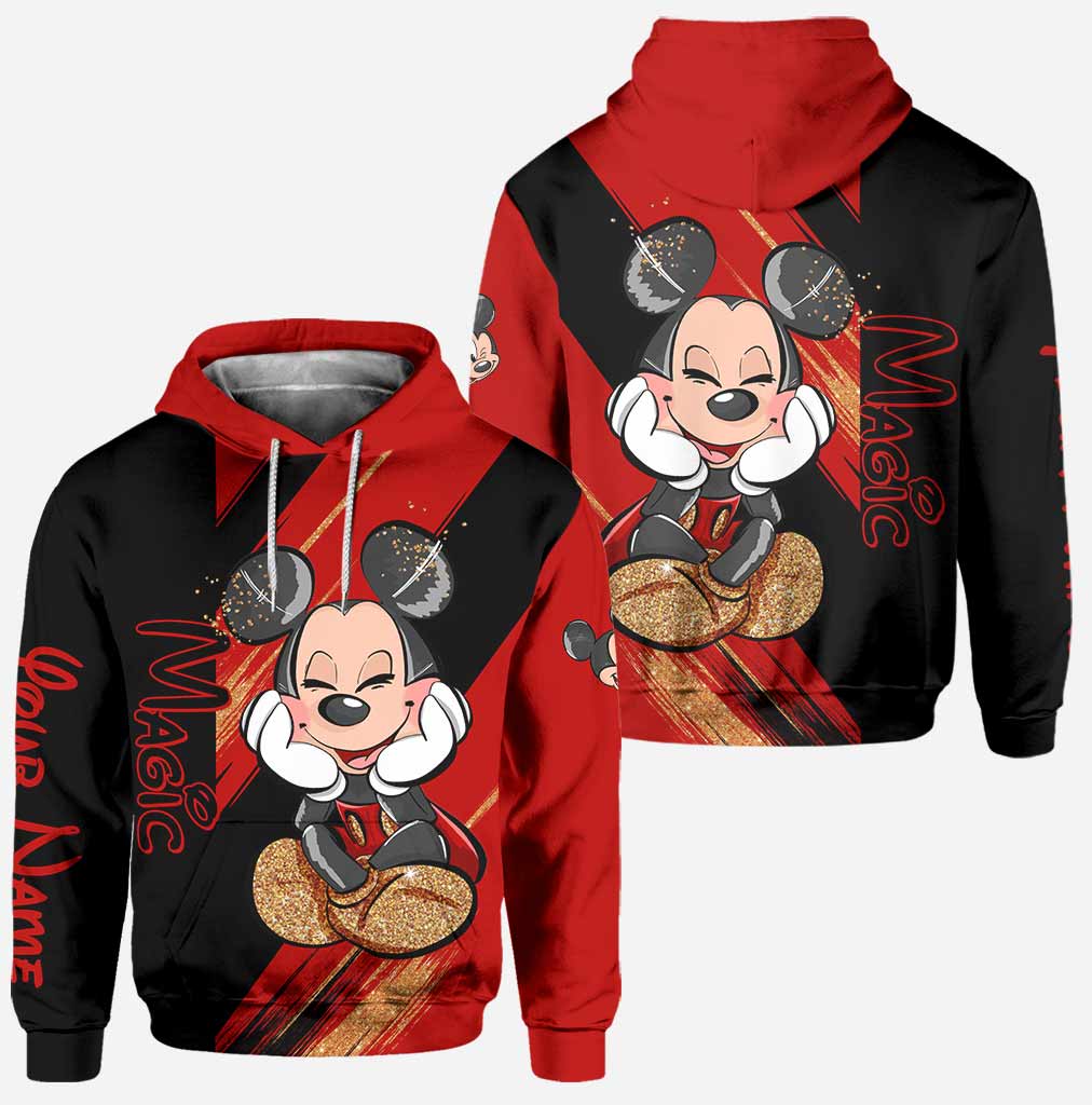 Personalized Magic Mouse Ears Hoodie & Leggings Set for Kids | Custom Name Gift Hoodie & Leggings GradoCreations