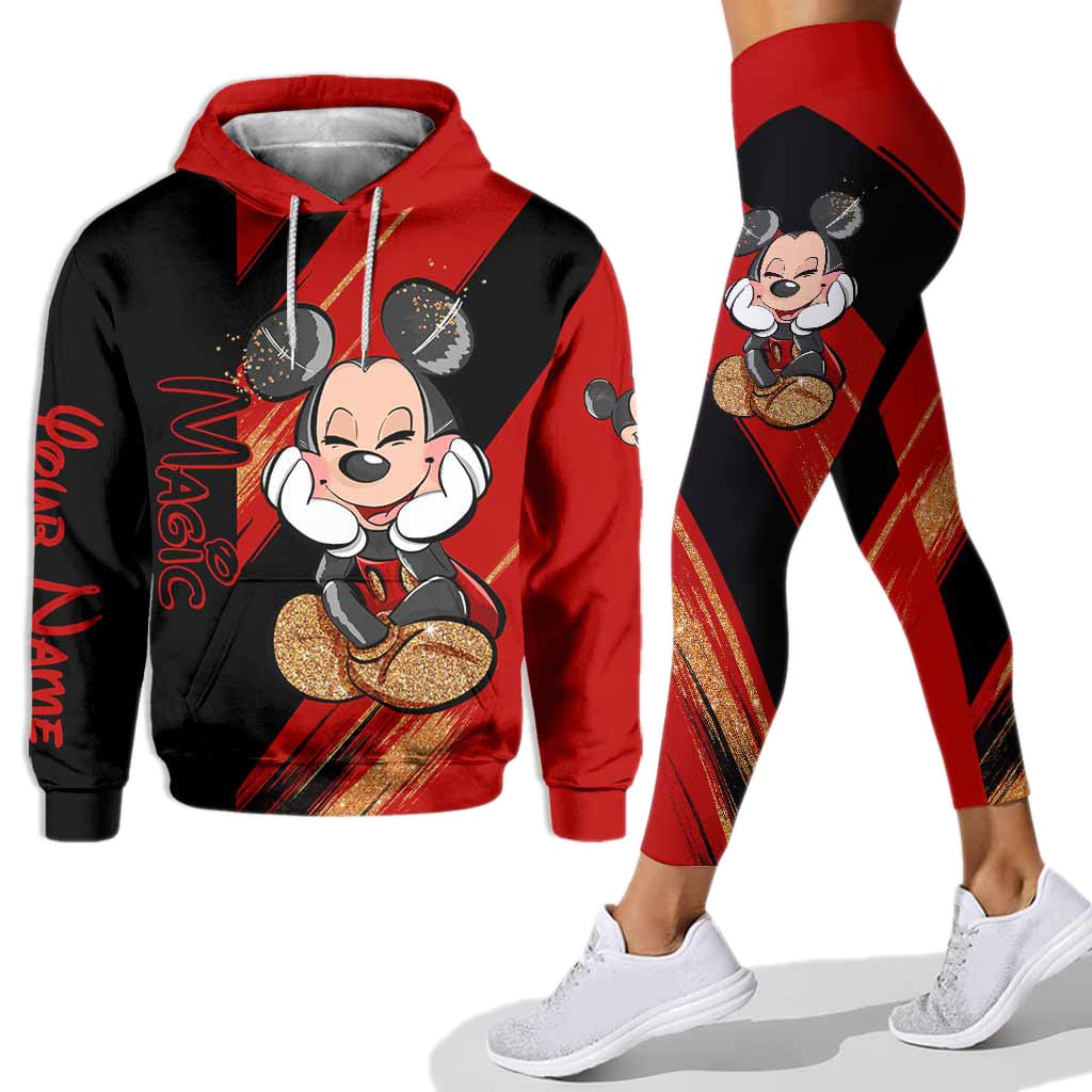 Personalized Magic Mouse Ears Hoodie & Leggings Set for Kids | Custom Name Gift Hoodie & Leggings GradoCreations