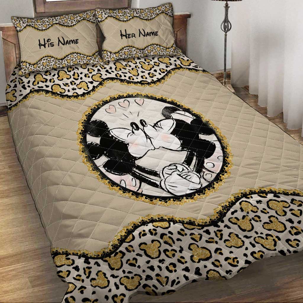 Personalized Couple Mouse Quilt Set Custom Names Gift Quilt Set GradoCreations