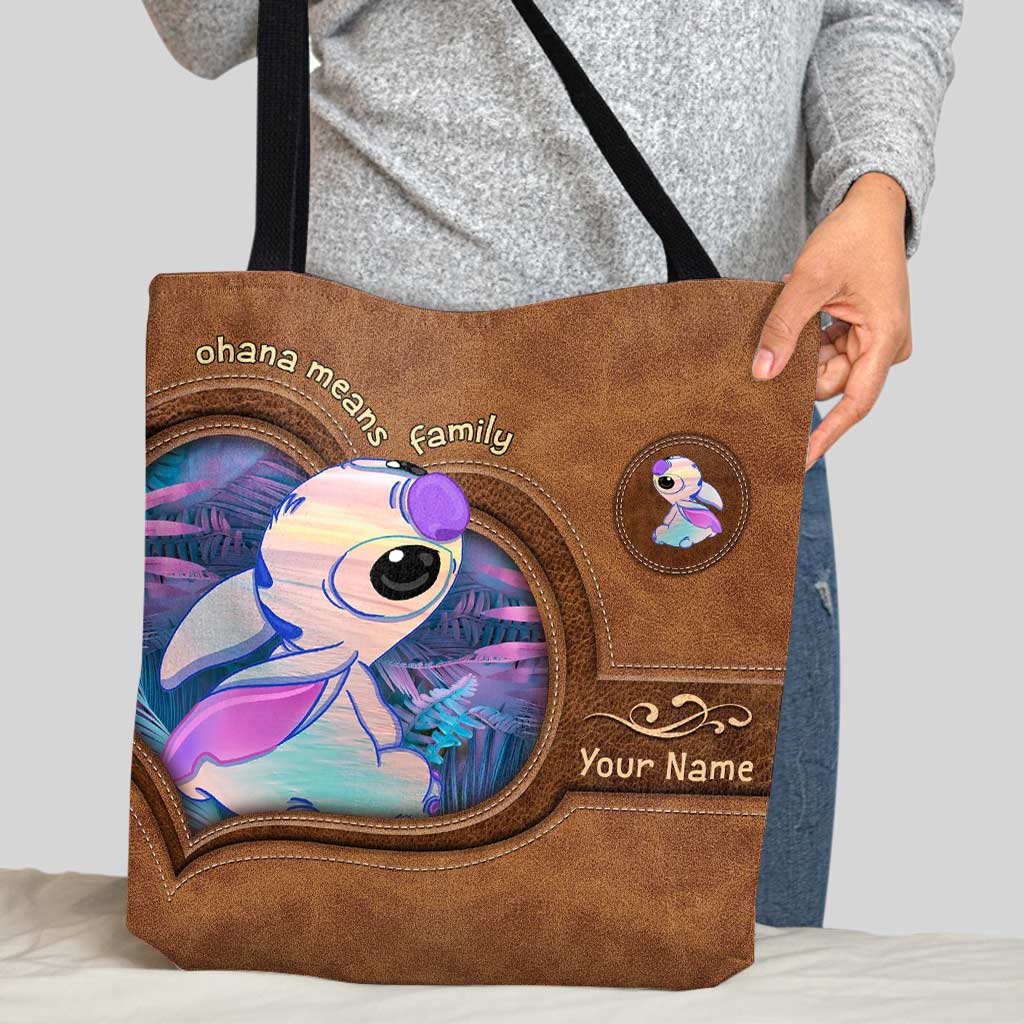 Personalized Ohana Means Family Tote Bag Custom Name Gift Tote Bag GradoCreations
