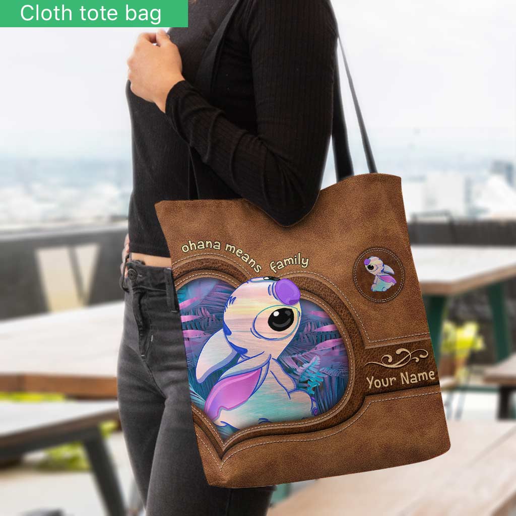 Personalized Ohana Means Family Tote Bag Custom Name Gift Tote Bag GradoCreations