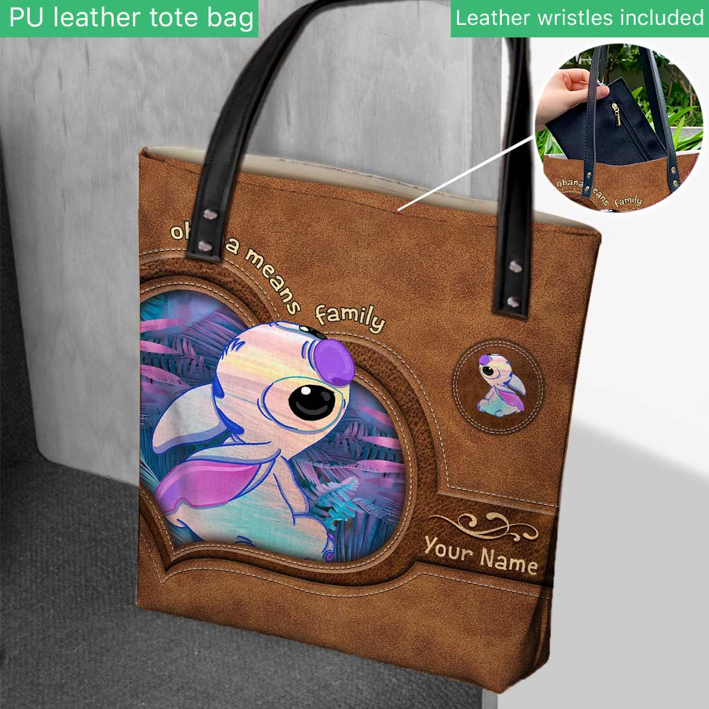 Personalized Ohana Means Family Tote Bag Custom Name Gift Tote Bag GradoCreations