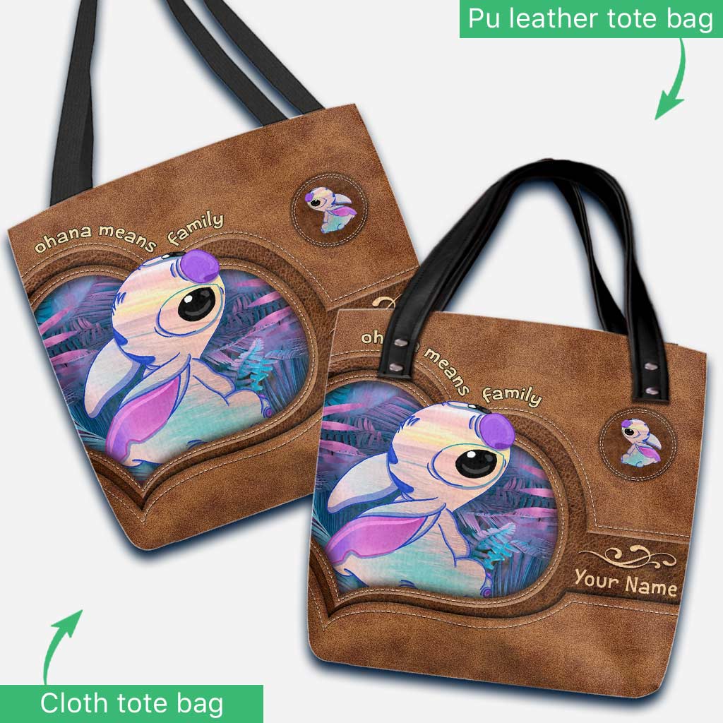 Personalized Ohana Means Family Tote Bag Custom Name Gift Tote Bag GradoCreations