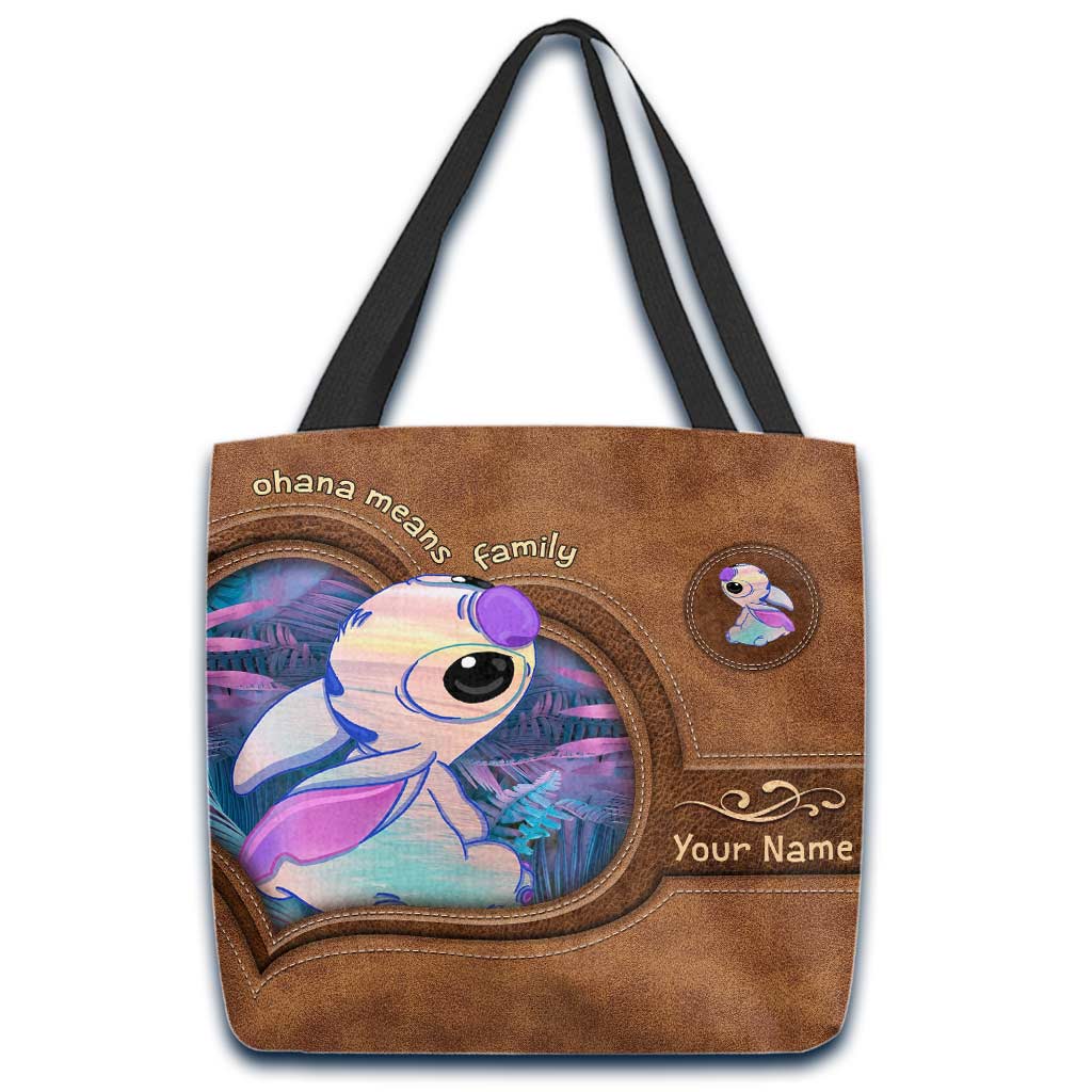 Personalized Ohana Means Family Tote Bag Custom Name Gift Tote Bag GradoCreations