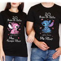 Personalized Couple T-shirt & Hoodie His & Hers Ohana Gift T-shirt & Hoodie GradoCreations