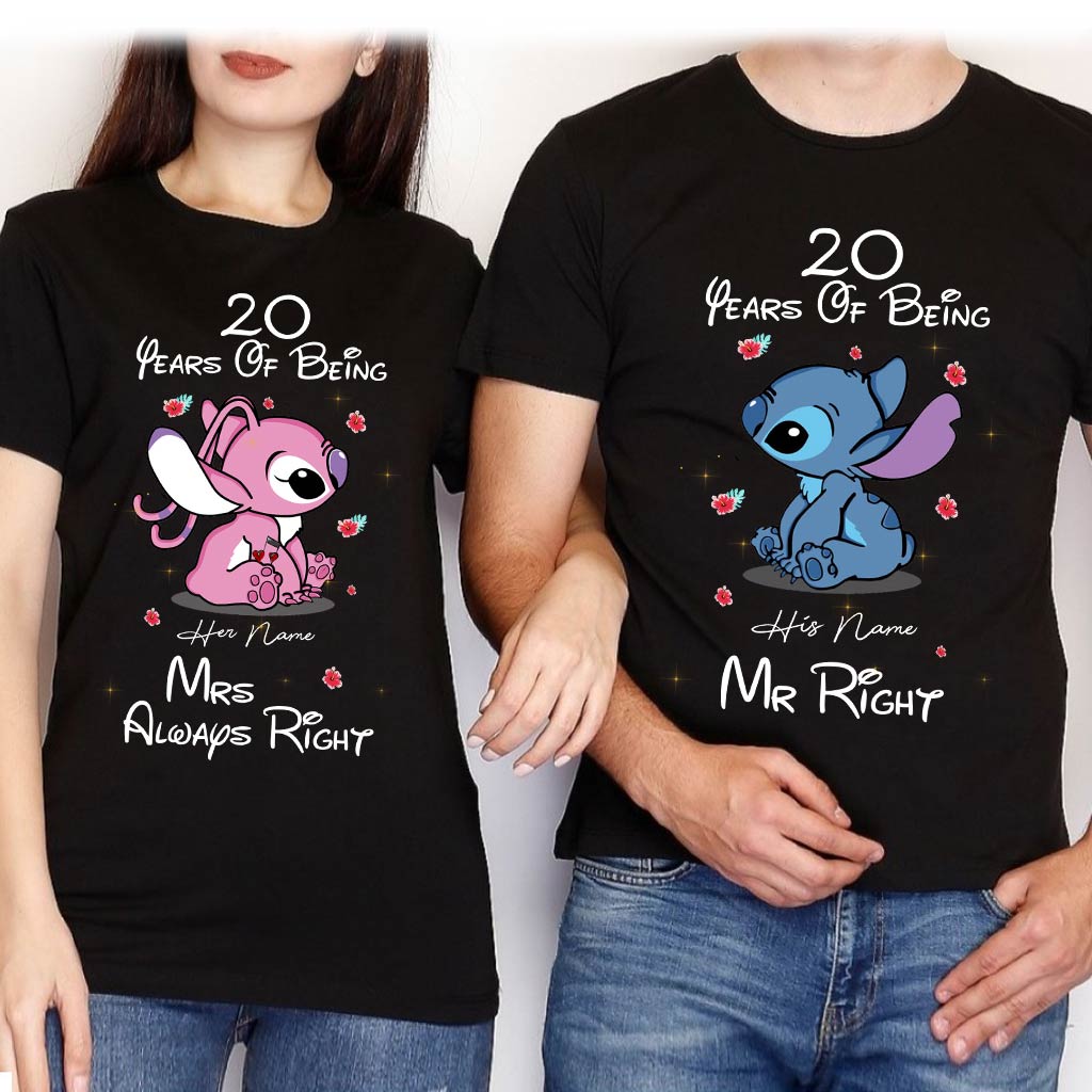 Personalized Couple T-shirt & Hoodie His & Hers Ohana Gift T-shirt & Hoodie GradoCreations