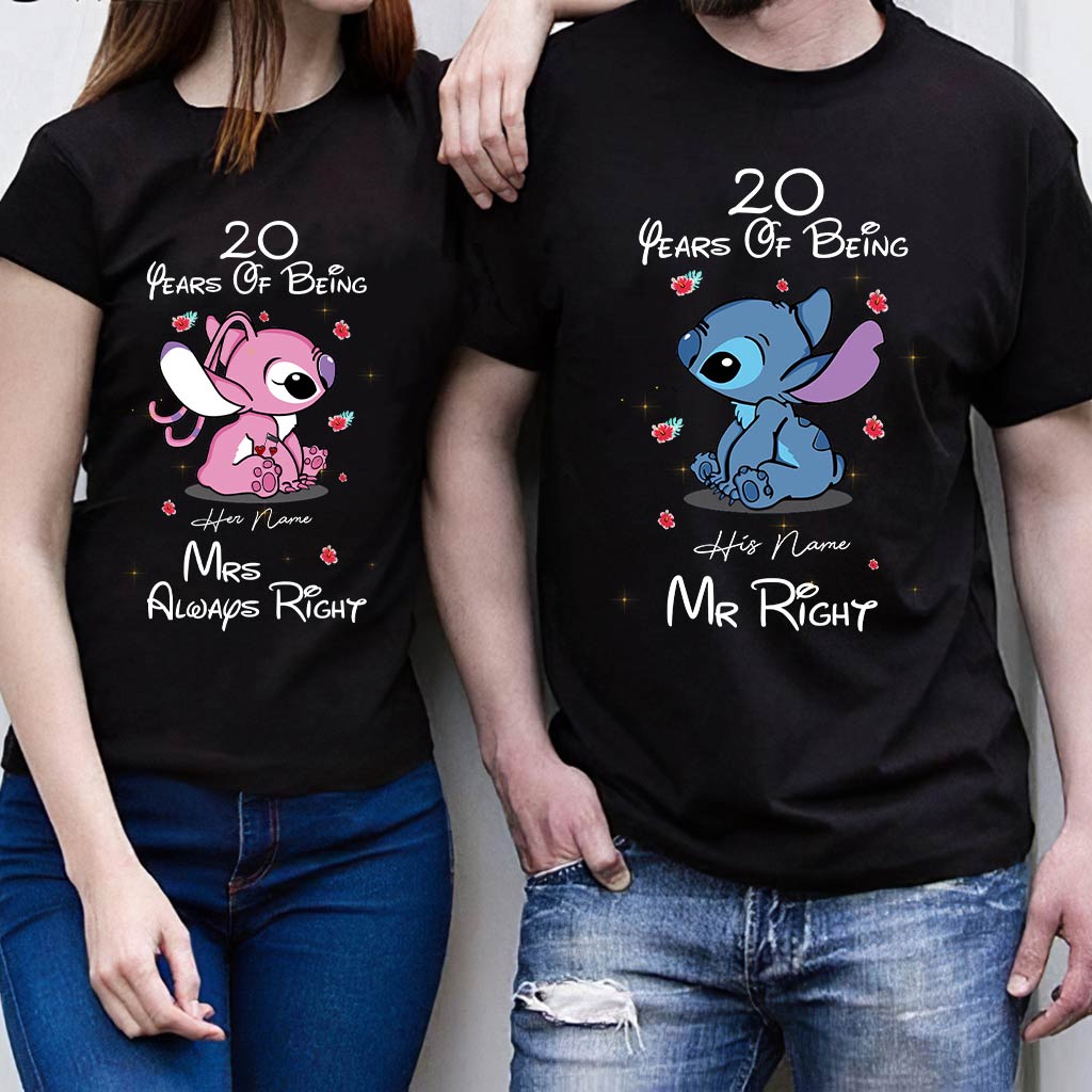 Personalized Couple T-shirt & Hoodie His & Hers Ohana Gift T-shirt & Hoodie GradoCreations