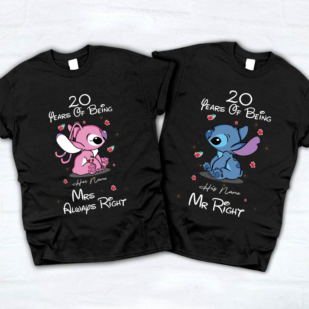 Personalized Couple T-shirt & Hoodie His & Hers Ohana Gift T-shirt & Hoodie GradoCreations