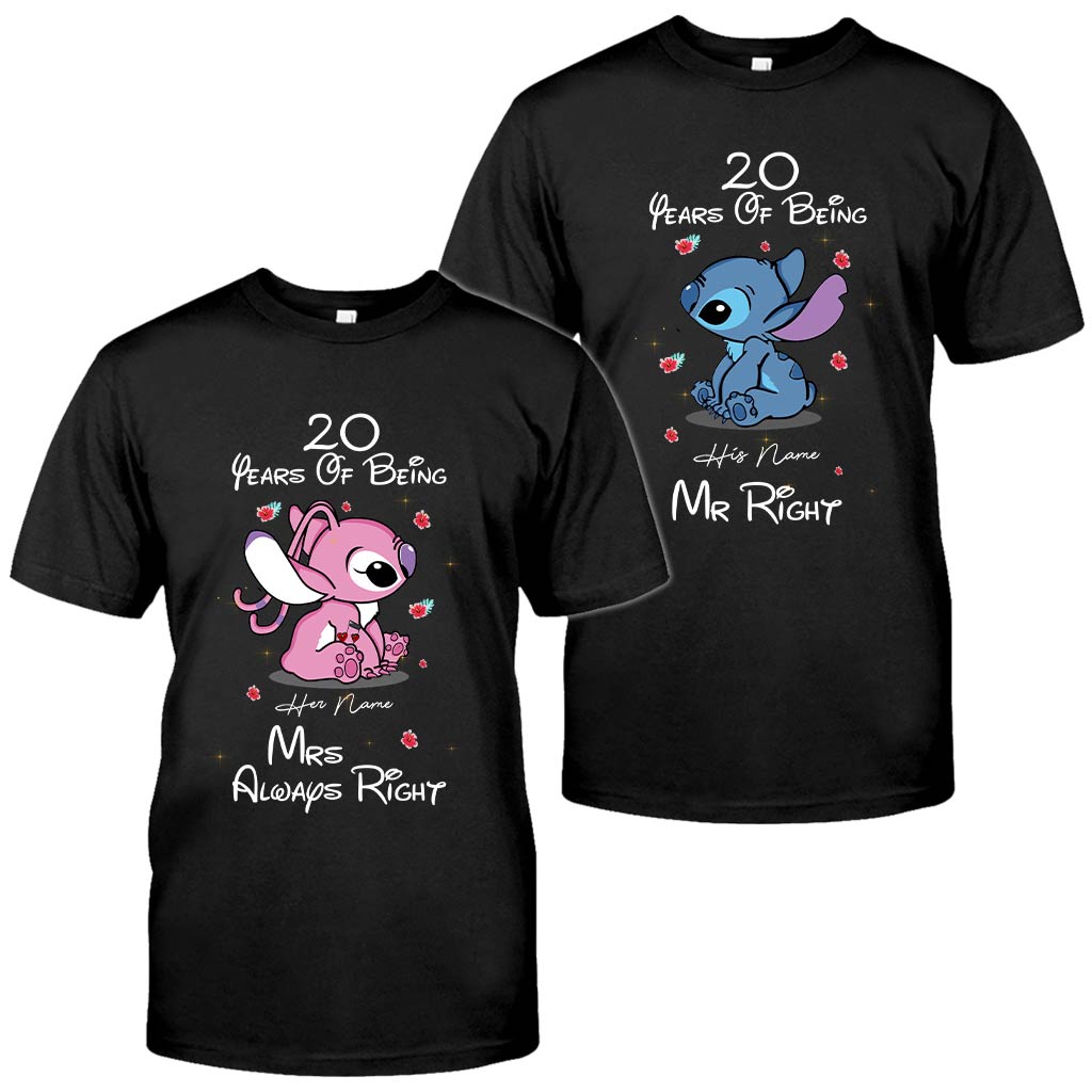 Personalized Couple T-shirt & Hoodie His & Hers Ohana Gift T-shirt & Hoodie GradoCreations