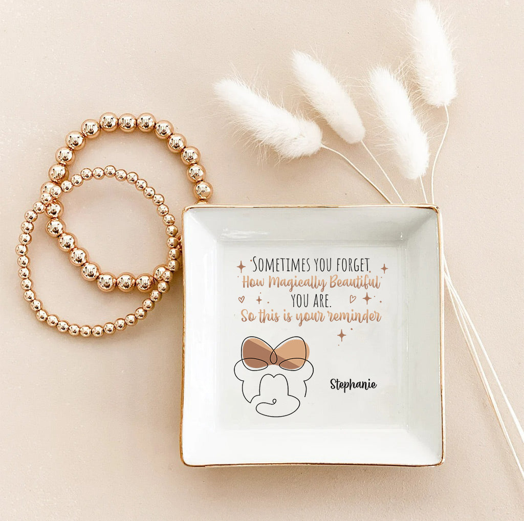 Personalized Jewelry Dish with Inspirational Quote for Mom Jewelry Dish GradoCreations