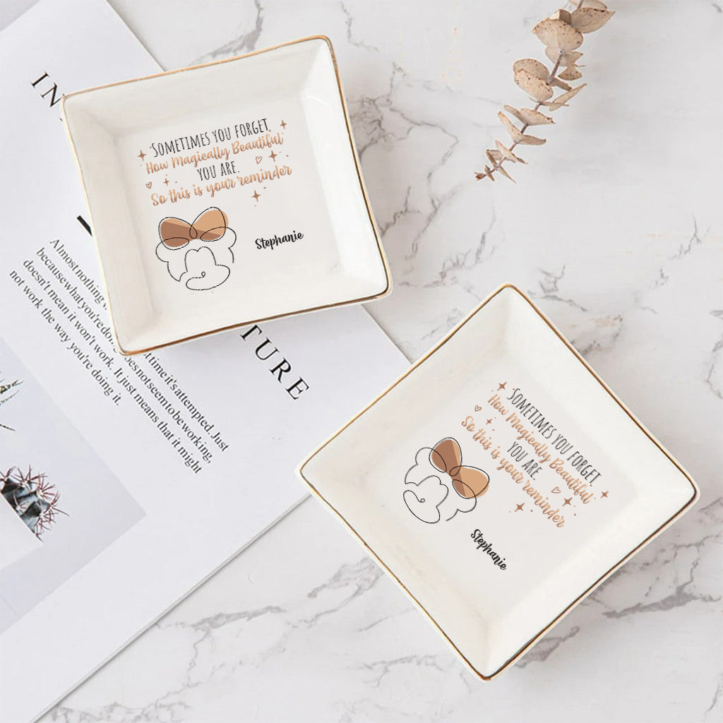 Personalized Jewelry Dish with Inspirational Quote for Mom Jewelry Dish GradoCreations