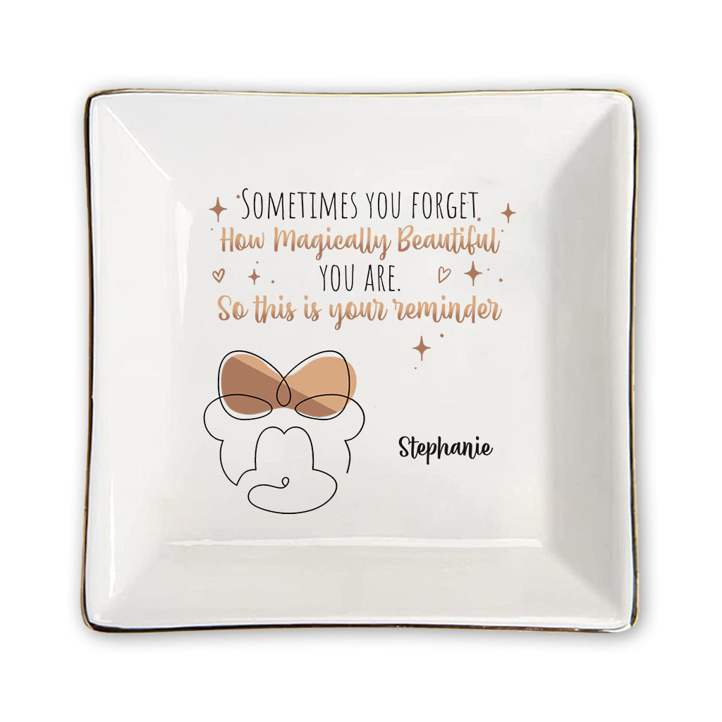 Personalized Jewelry Dish with Inspirational Quote for Mom Jewelry Dish GradoCreations