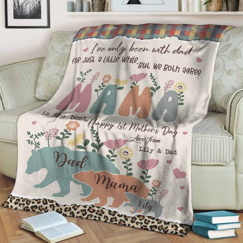Personalized Mother's Day Blanket Custom Family Design Gift Blanket GradoCreations