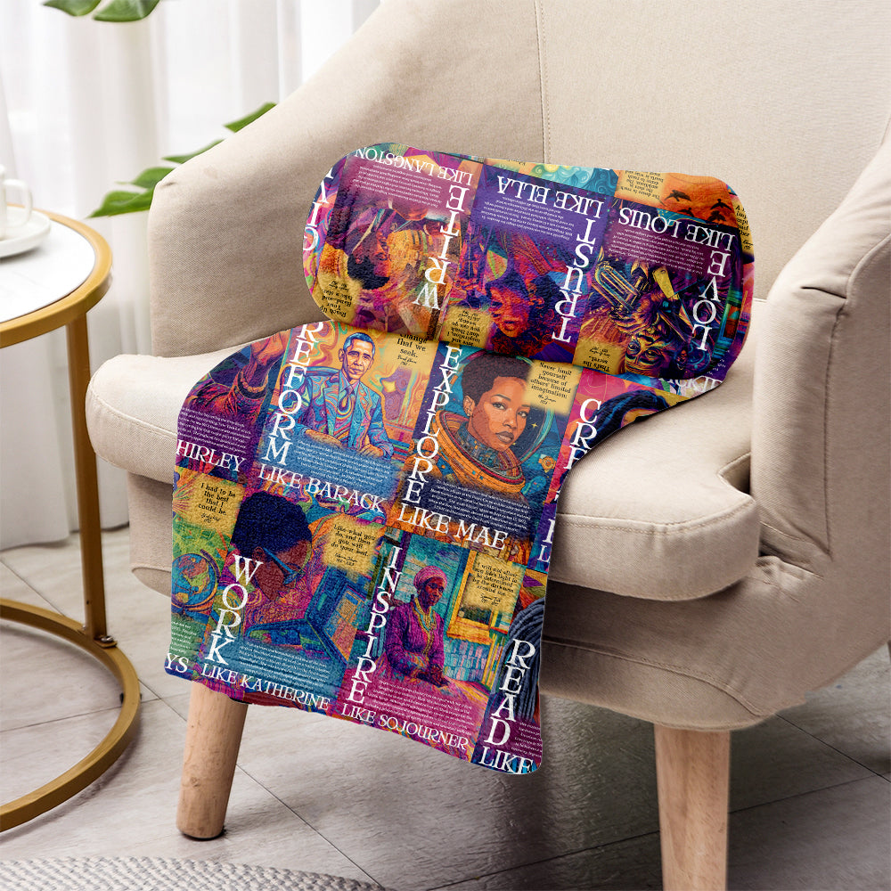 Personalized African American Inspirational Blanket Gift for Mom Blanket GradoCreations