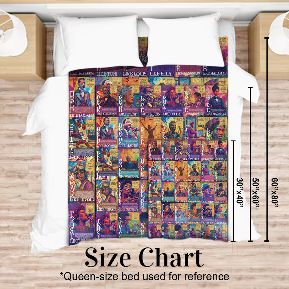 Personalized African American Inspirational Blanket Gift for Mom Blanket GradoCreations