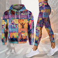 Personalized African American Hoodie and Leggings Set - Customizable Dream Like Martin Rise Like Maya Gift Hoodie & Leggings GradoCreations