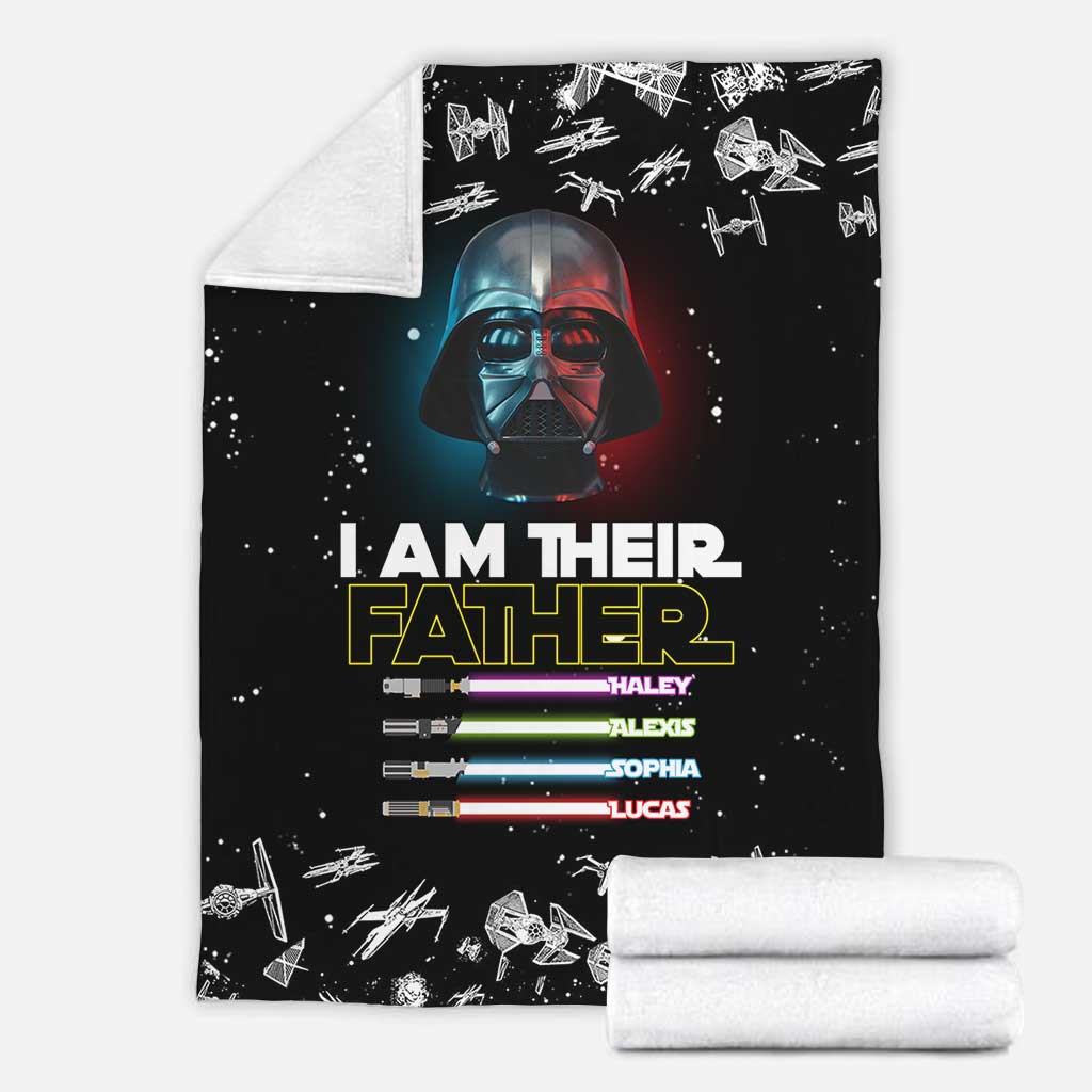 Personalized I Am Their Father Blanket Custom Names Gift for Dad Blanket GradoCreations