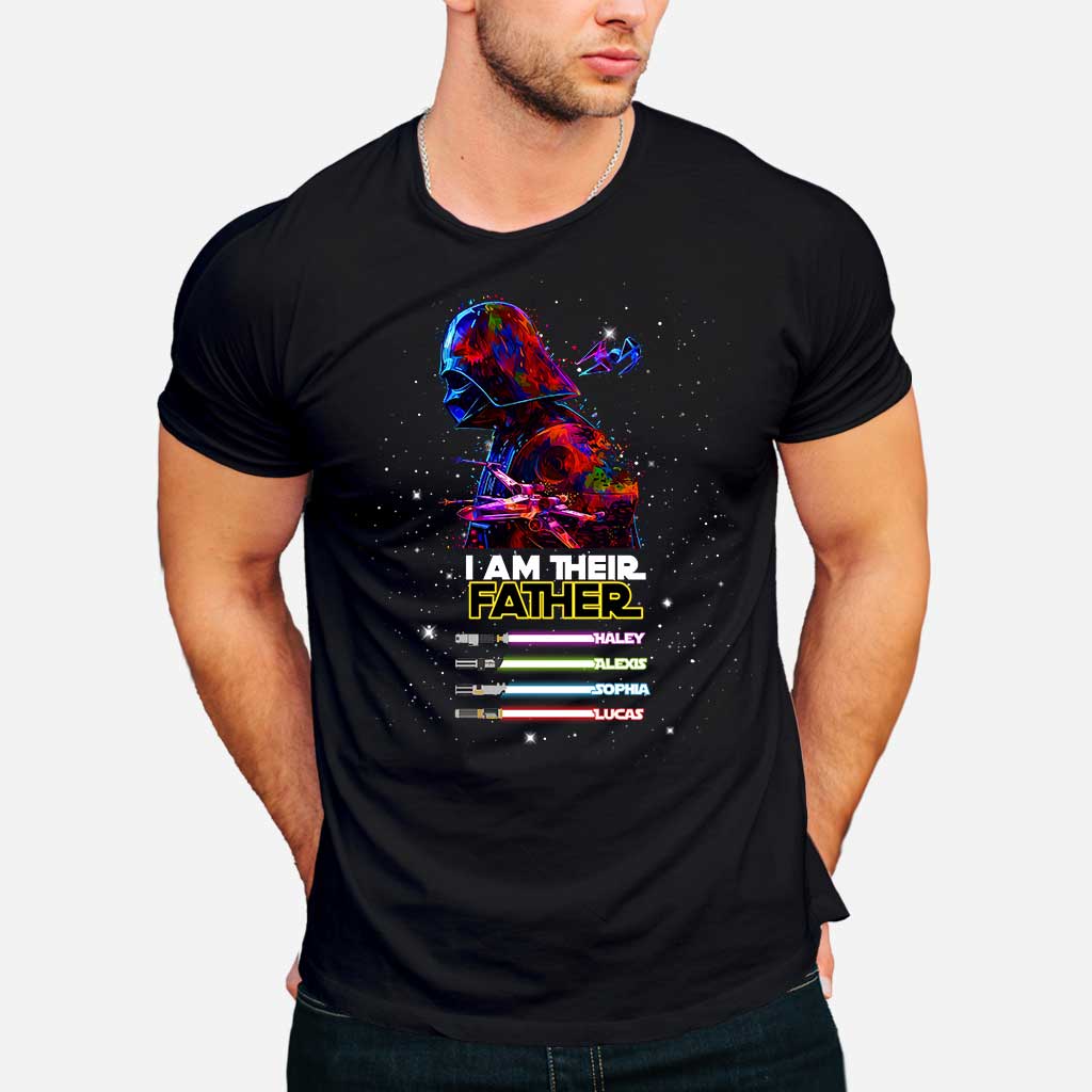 Personalized Darth Vader Lightsaber T-Shirt for Dad - Custom Star Wars Family Shirt T-shirt & Hoodie GradoCreations