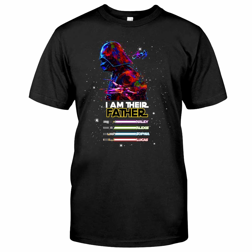 Personalized Darth Vader Lightsaber T-Shirt for Dad - Custom Star Wars Family Shirt T-shirt & Hoodie GradoCreations