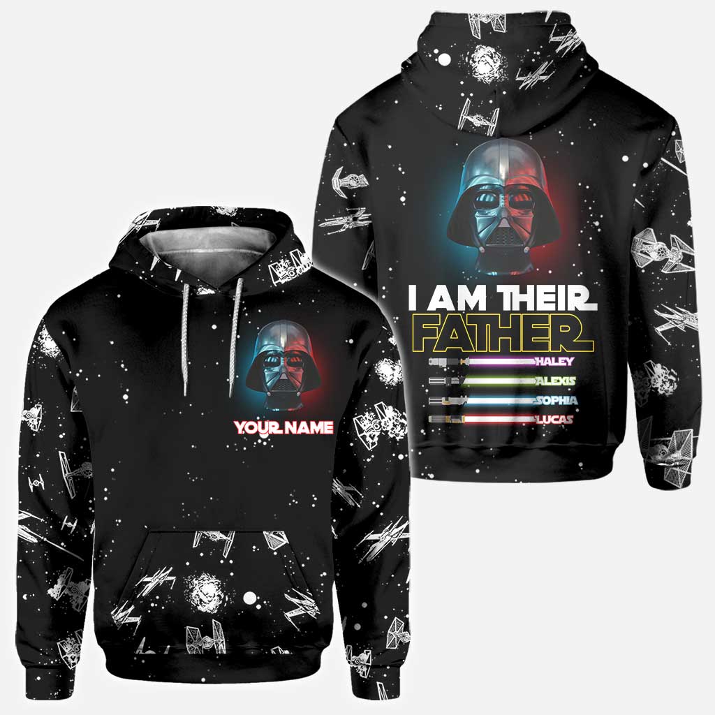 Personalized I Am Their Father Hoodie Custom Name Gift for Dad All Over Shirt GradoCreations