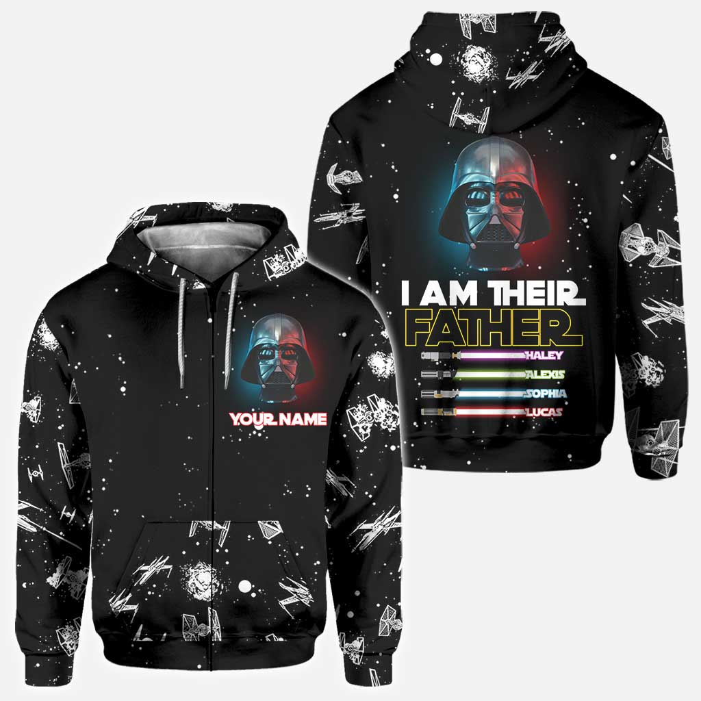 Personalized I Am Their Father Hoodie Custom Name Gift for Dad All Over Shirt GradoCreations
