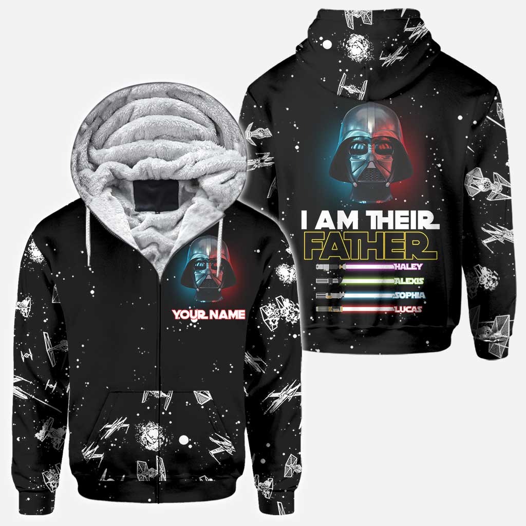Personalized I Am Their Father Hoodie Custom Name Gift for Dad All Over Shirt GradoCreations
