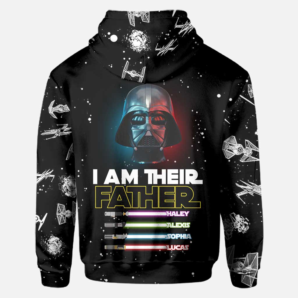 Personalized I Am Their Father Hoodie Custom Name Gift for Dad All Over Shirt GradoCreations